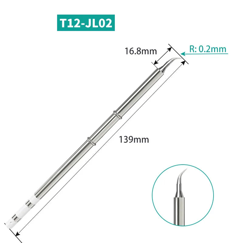 Panne de fer à souder T12 de rechange pour manche et station à cartouche T12 (visuel 28)