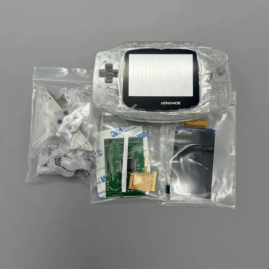 Kit écran IPS 2,9 pouces et coque de remplacement pour Game Boy Advance AGB-001 — Brillant