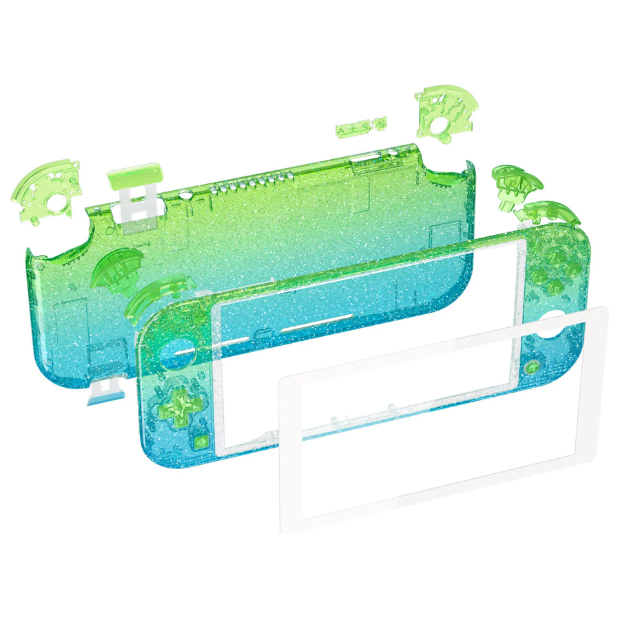 Coque eXtremeRate pour Switch Lite, coloris vert et bleu pailletés — visuel 36