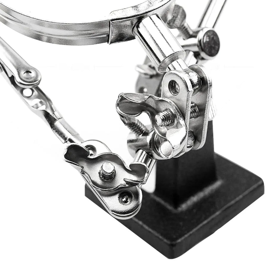 Support loupe 5X FEITA TE-805 troisième main avec pinces crocodile pour la soudure de consoles rétro — visuel 2