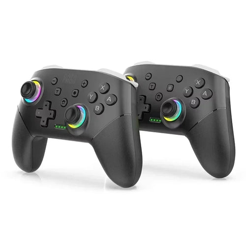 Lot de 2 manettes sans fil Data Frog S80 pour Switch, Switch 2 et PC — turbo, gyroscope