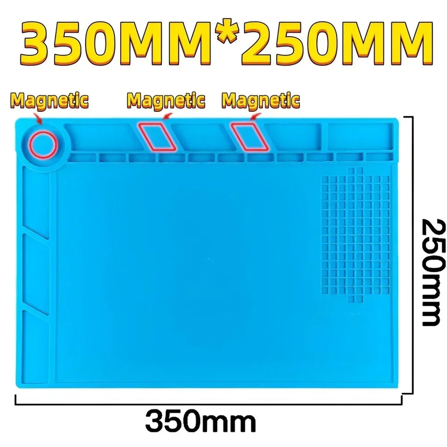 Tapis de soudure en silicone magnétique antistatique pour atelier de réparation — visuel 27