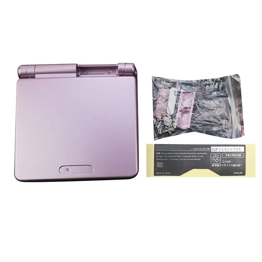 Kit de coque de remplacement complet pour Game Boy Advance SP, avec jeu de boutons et visserie — Rose