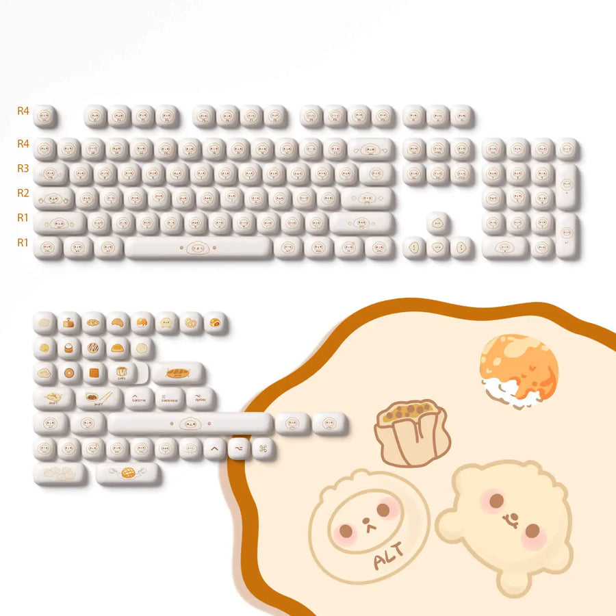 Set de keycaps PBT Akko, profils MOG/MOA/MAO, dye-sublimation 5 faces, tiges MX (visuel 72)