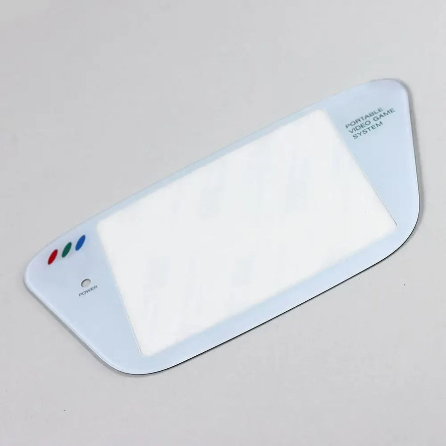 Vitre d'écran en verre à cadre blanc pour Game Gear