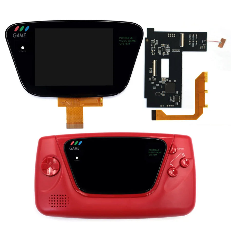 Kit écran IPS Game Gear avec coque rouge