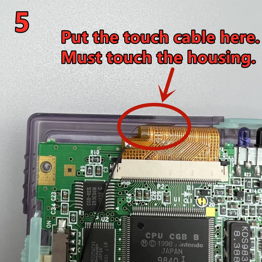 Écran IPS 2,6 pouces de remplacement pour Game Boy Color, avec nappe de connexion et vitre de protection — visuel 20