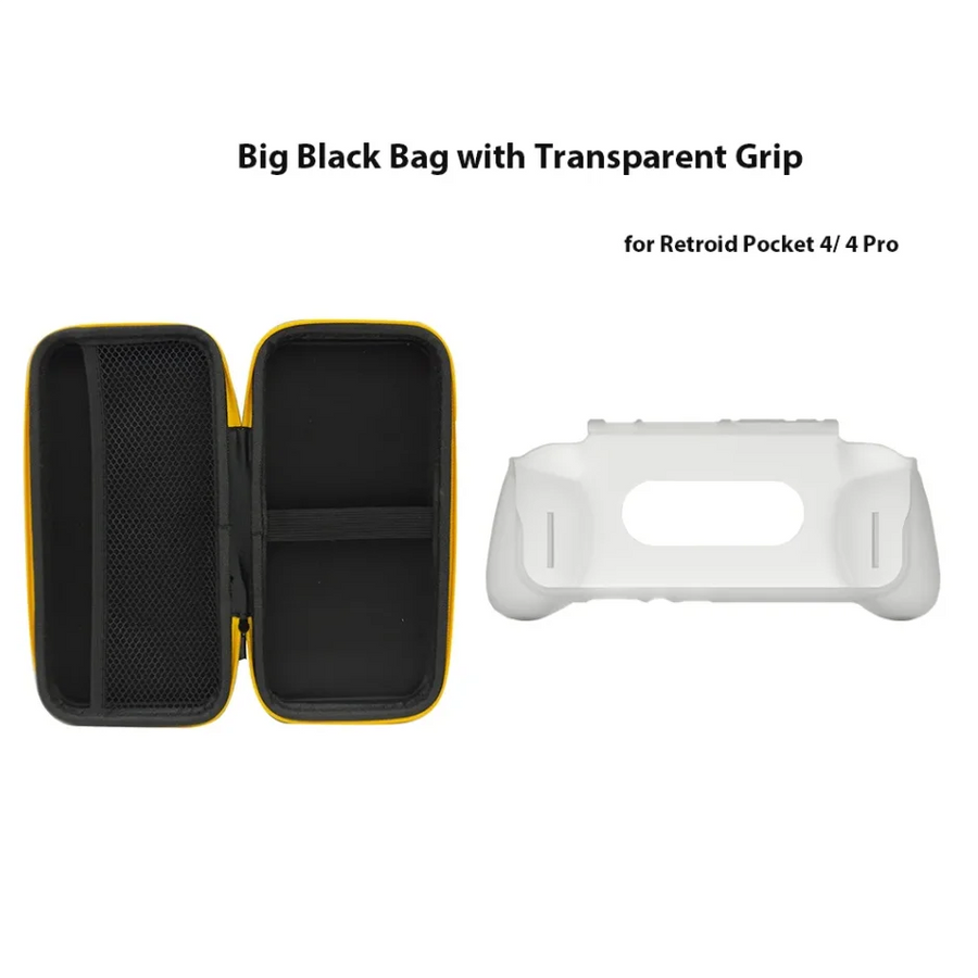 Grip ergonomique en TPU pour les consoles Retroid Pocket 4 et 4 Pro, coloris noir et blanc, visuel 5