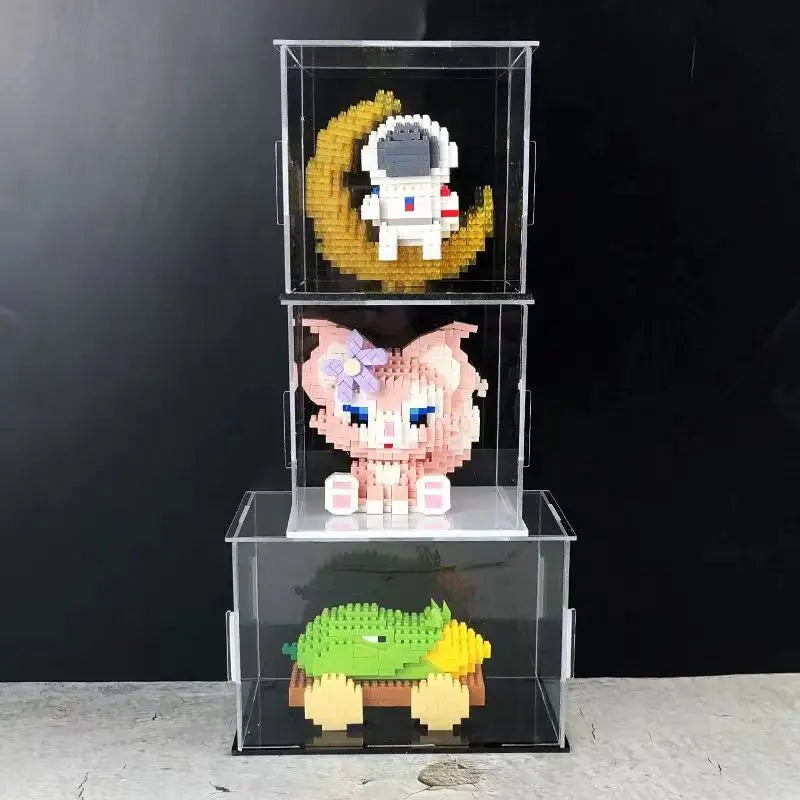 Vitrine en acrylique transparent à assembler pour figurines et objets de collection — visuel 3
