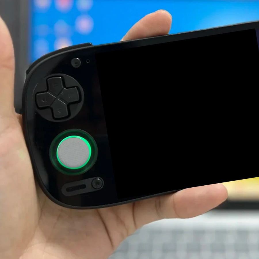 Joystick caps fitted on a Retroid Pocket 5