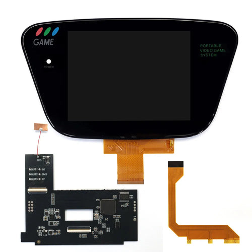 3.5-Inch Laminated IPS Screen Kit for Game Gear — 640 × 480, Optional Shell and Battery