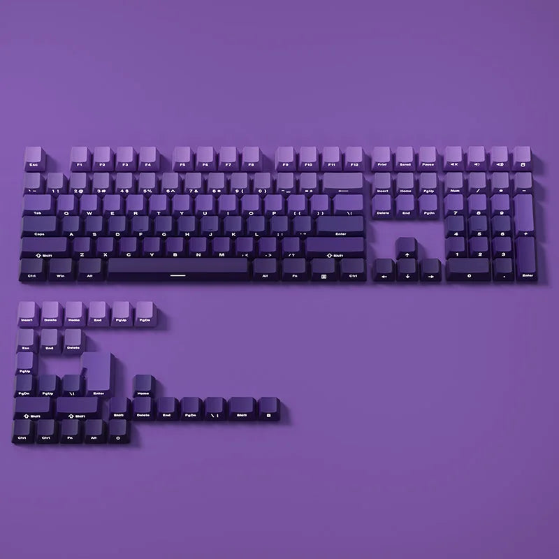 Jeu de keycaps PBT double injection, profil OEM, impression sur la face avant, clavier MX — Violet