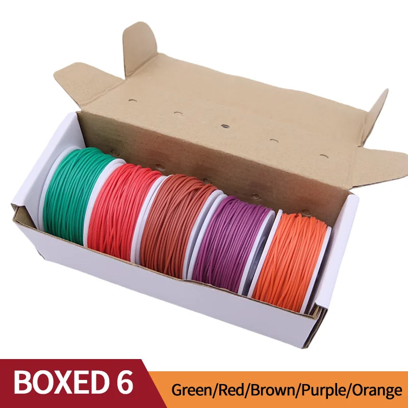 Kit de fil de câblage silicone 5 couleurs à âme de cuivre étamé, sections 20 à 30 AWG, pour modding et réparation — visuel 32