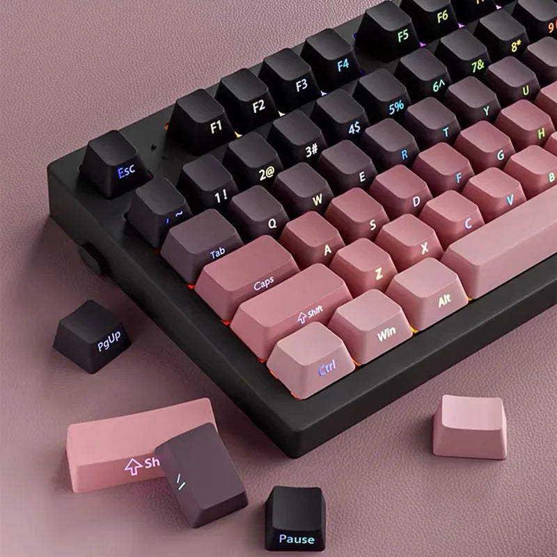 Jeu de keycaps PBT double injection, profil OEM, impression sur la face avant, clavier MX — visuel 2