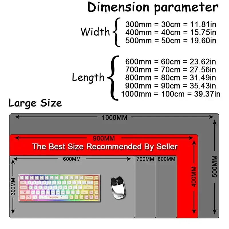 Tapis de souris XXL de la série grise, bords surjetés et base caoutchouc, formats de 30 × 60 à 50 × 100 cm — visuel 11