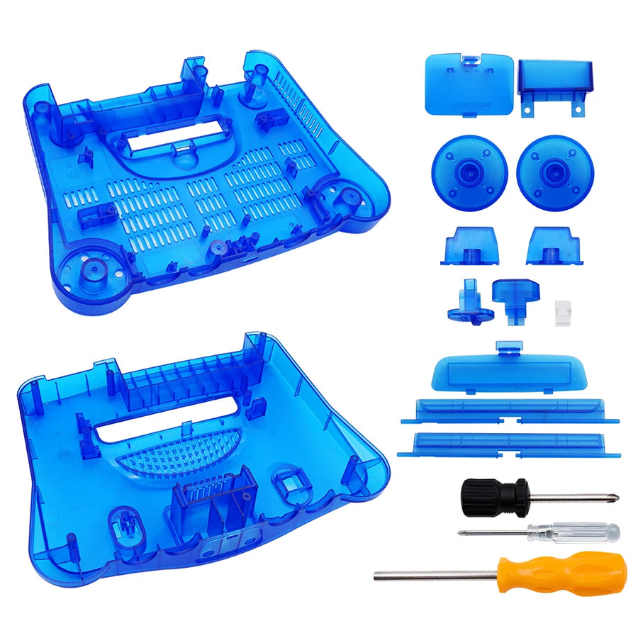 Coque translucide BitFunx pour N64, coloris bleu transparent — visuel 33