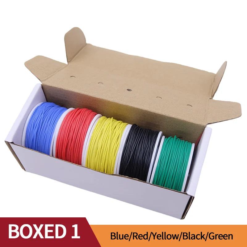Kit de fil de câblage silicone 5 couleurs à âme de cuivre étamé, sections 20 à 30 AWG, pour modding et réparation — visuel 23