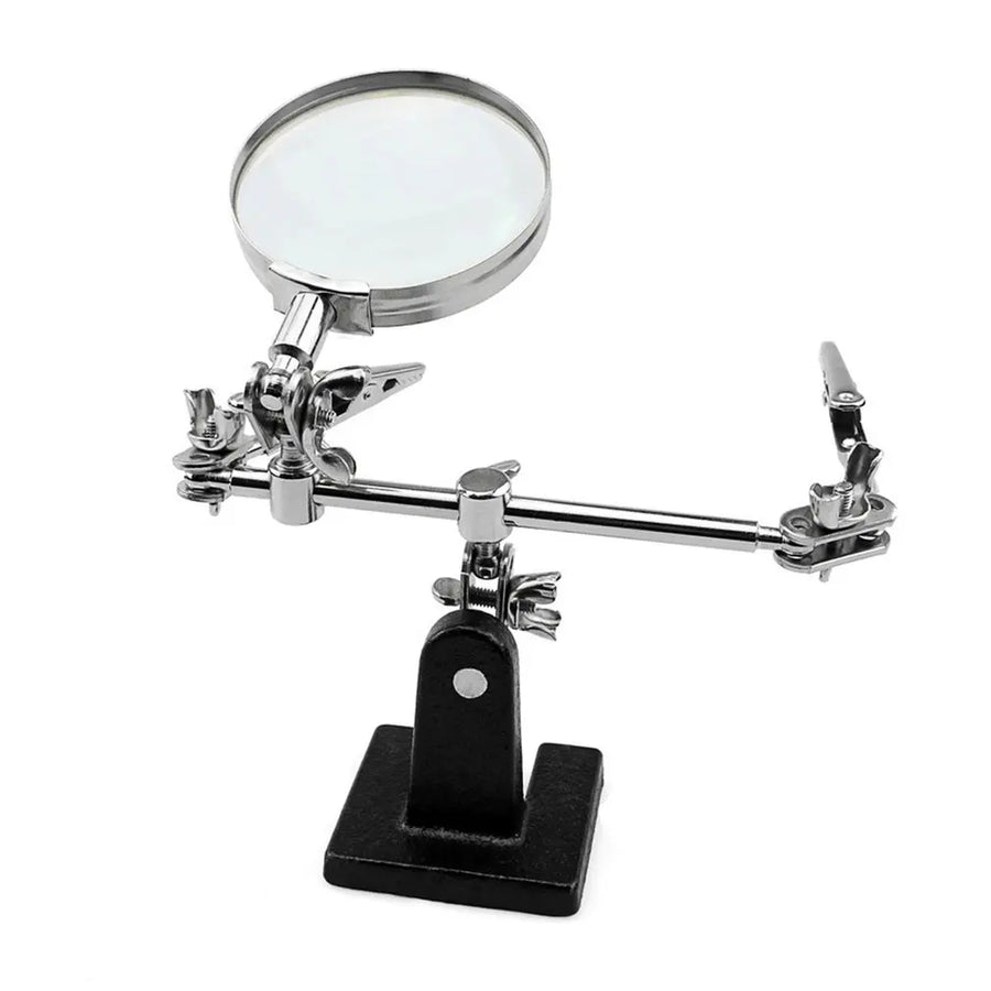 Support loupe 5X FEITA TE-805 troisième main avec pinces crocodile pour la soudure de consoles rétro — visuel 5