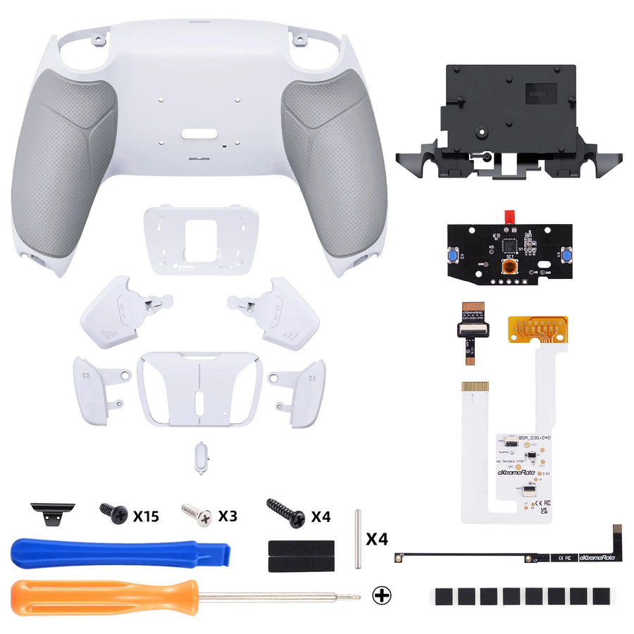 eXtremeRate RISE4 V3 kit for PS5 controller, white soft-touch colour — image 40