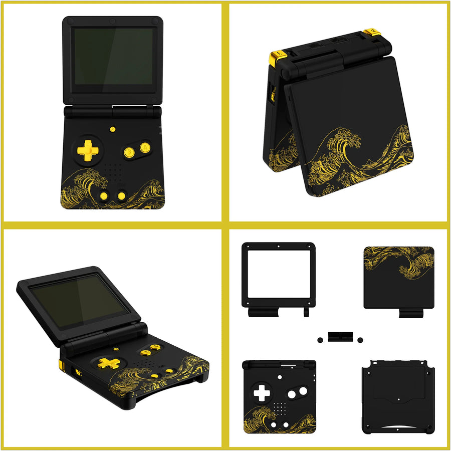Coque de remplacement complète eXtremeRate pour Game Boy Advance SP, compatible écran IPS sans découpe — visuel 12
