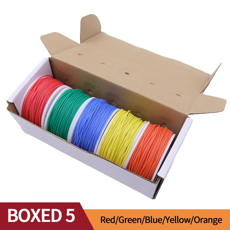 Kit de fil de câblage silicone 5 couleurs à âme de cuivre étamé, sections 20 à 30 AWG, pour modding et réparation — visuel 30