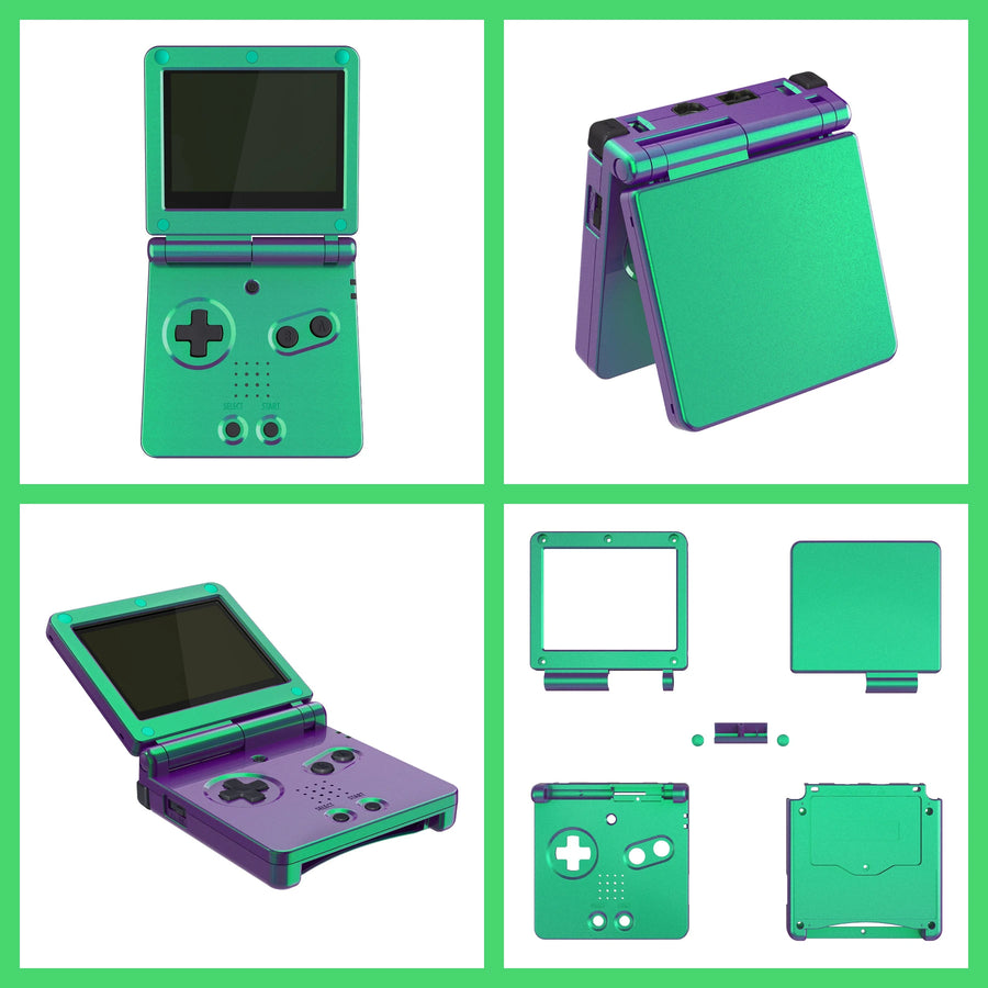 Coque de remplacement complète eXtremeRate pour Game Boy Advance SP, compatible écran IPS sans découpe — visuel 8