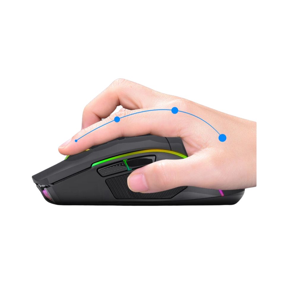Souris Gaming Sans-fil Noir RGB Ergonomique