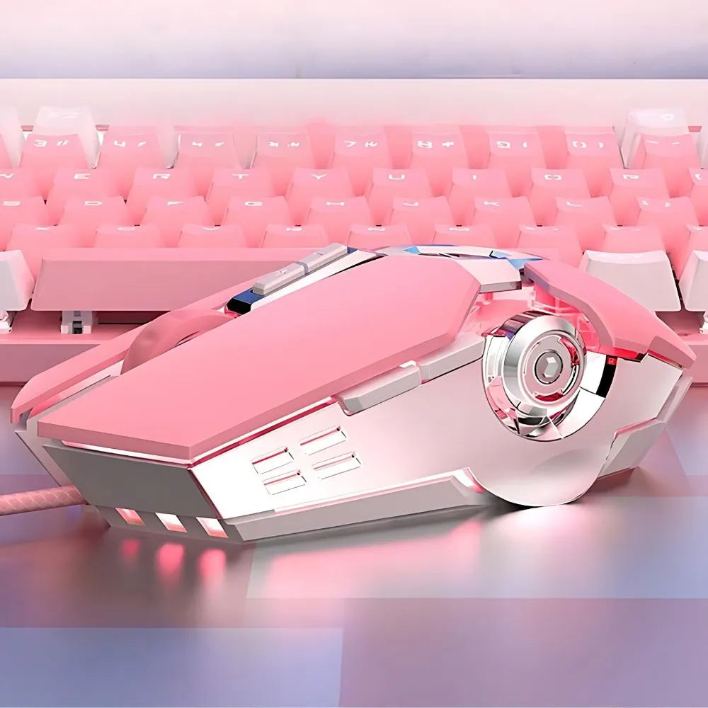 Souris Silencieuse Rose 2
