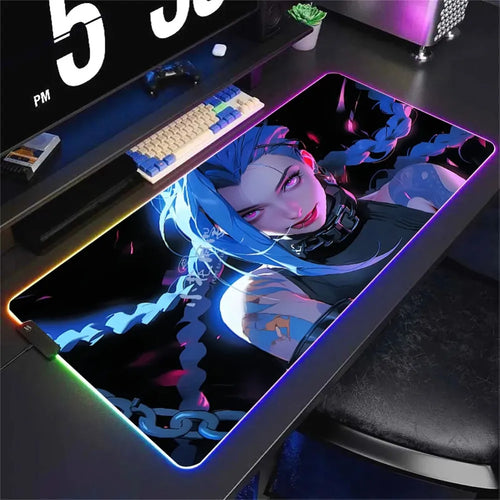Tapis de Souris XXL RGB Jinx Arcane