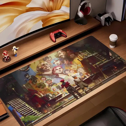 A Runeterra-inspired setup – XXL League of Legends mousepad