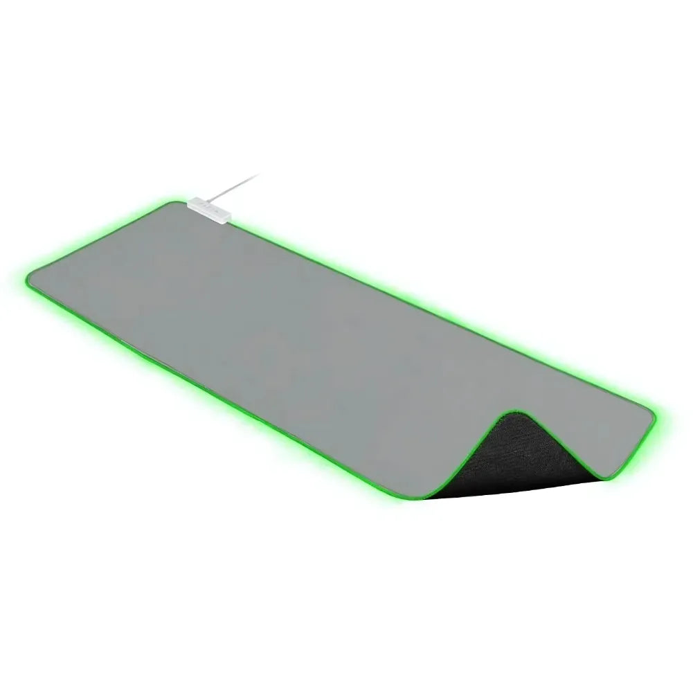 Razer Goliathus Chroma Extended gaming mouse pad with customizable RGB lighting.