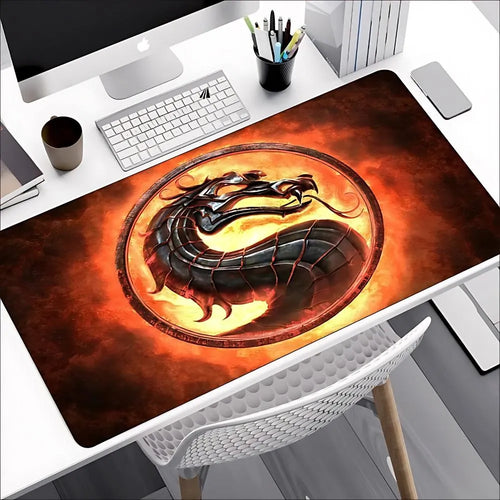 Tapis de Souris Gamer Noir Mortal Kombat Dragon