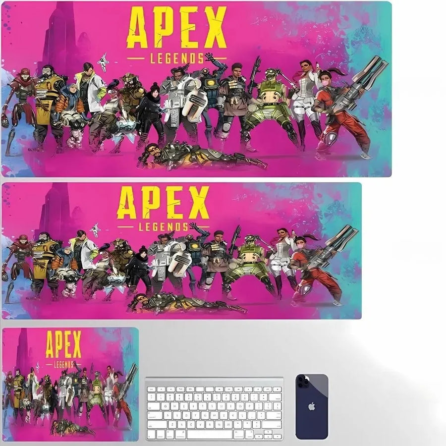 Tapis de souris XXL Apex Legends, coloris rose, format XXL pour setup gamer