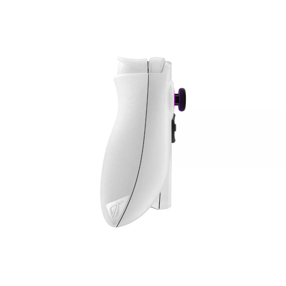 ROG Xbox Ally blanche – Console portable 7” 120 Hz VRR vue de côté du contrôleur blanc