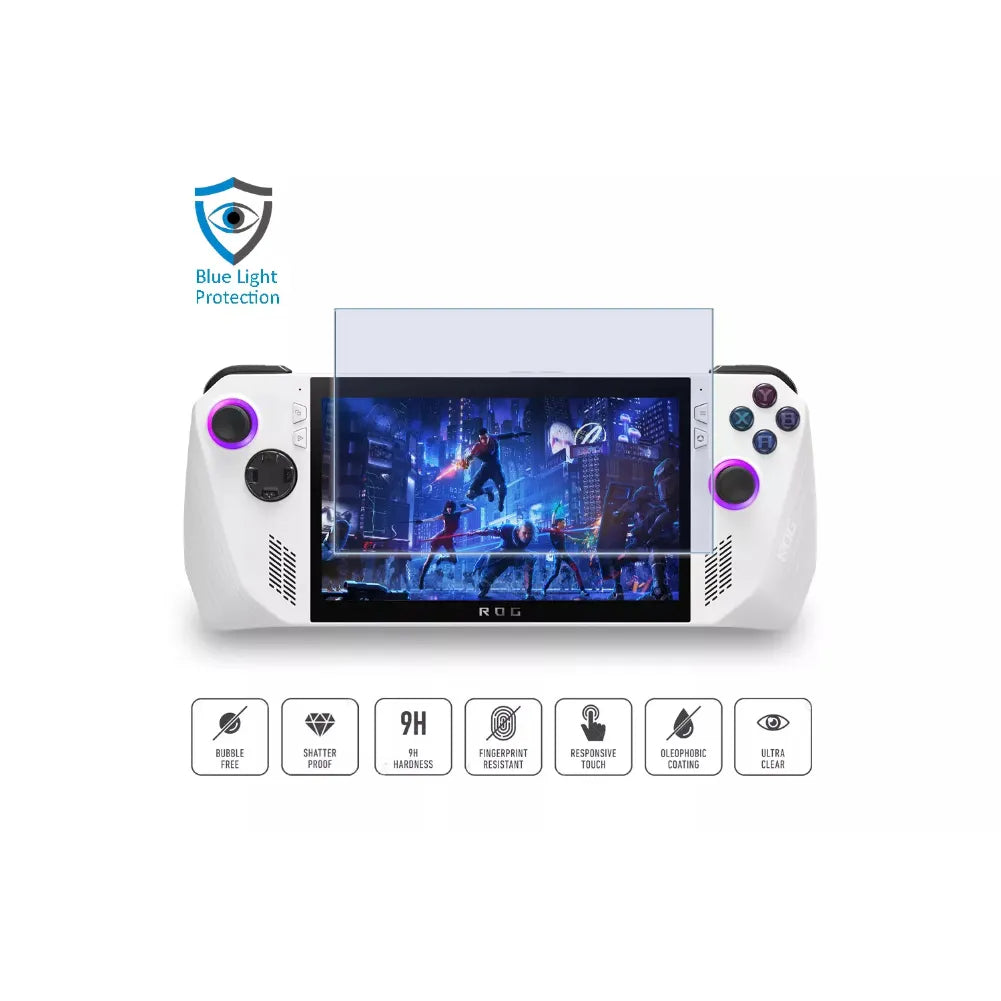 ROG Xbox Ally blanche – Console portable 7” 120 Hz VRR avec protection contre la lumière bleue et écran tactile.