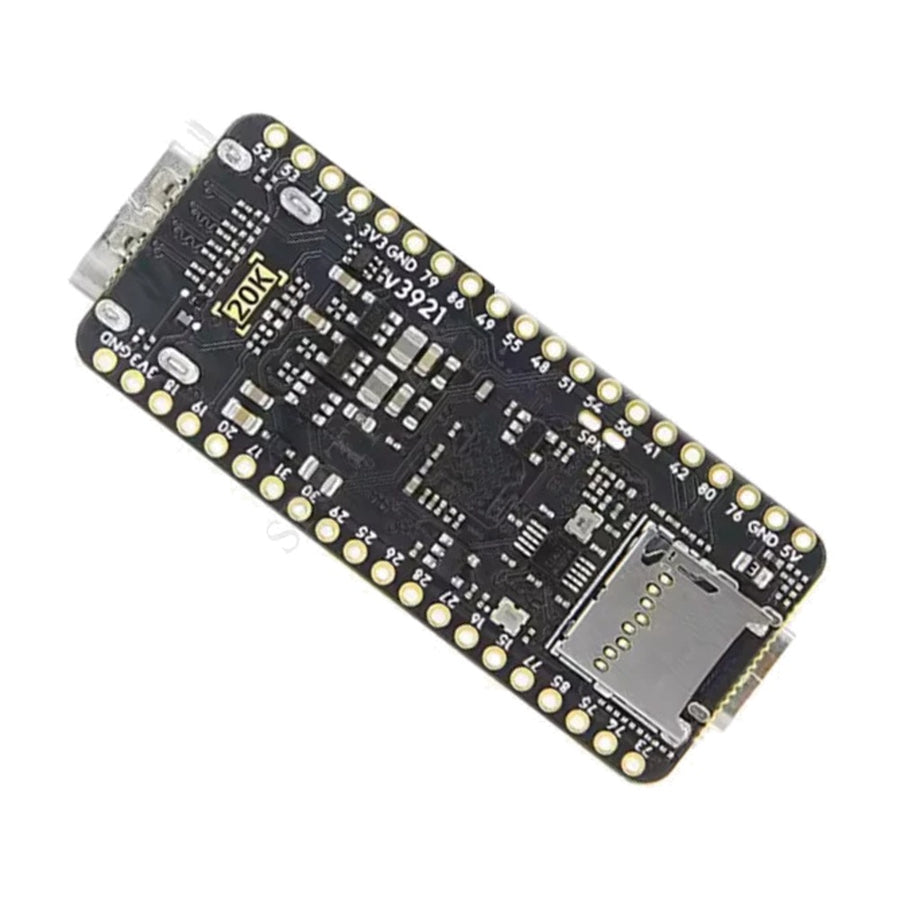 Carte Tang Nano 20K de trois quarts, barrettes de connecteurs non soudées