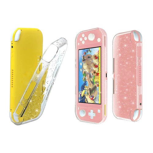Coque arrière pailletée pour Switch Lite — TPU souple transparent