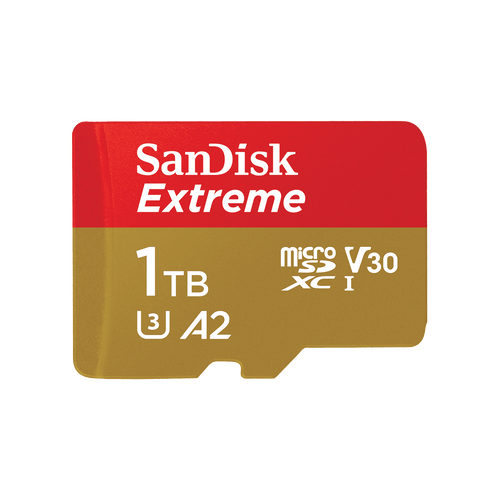 SanDisk Extreme 1TB or 2TB microSDXC card — A2, up to 190MB/s
