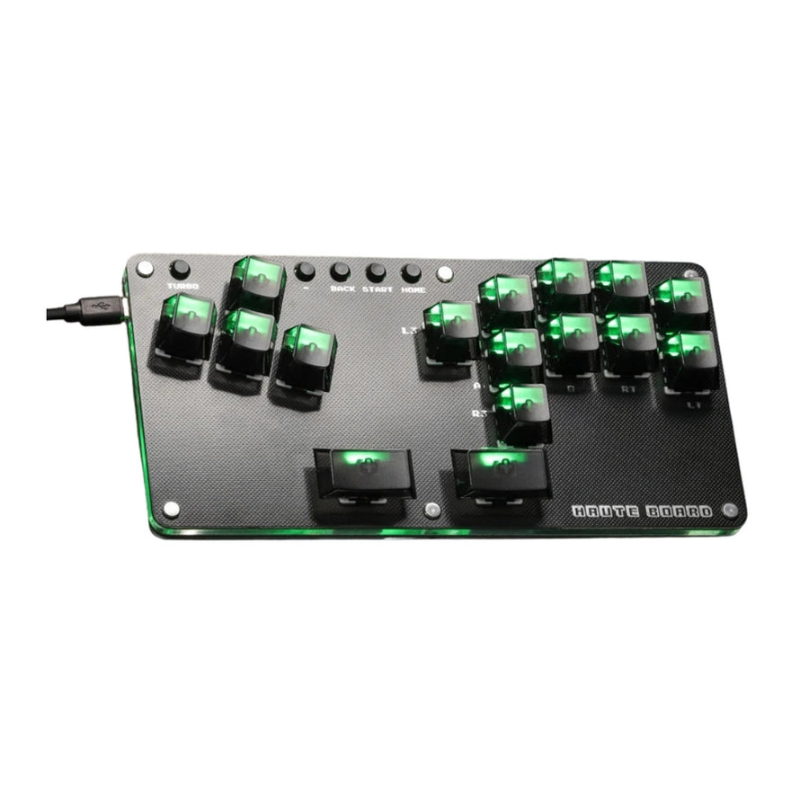 Hitbox mini Haute42 Haute Board 16 avec rétroéclairage vert et câble USB