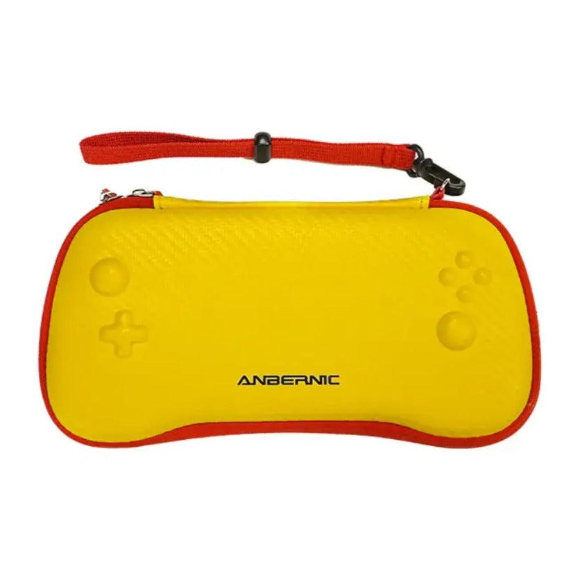 Housse Anbernic RG557 – Protection colorée et stylée en jaune et rouge pour console de jeu. Design fun et pratique.