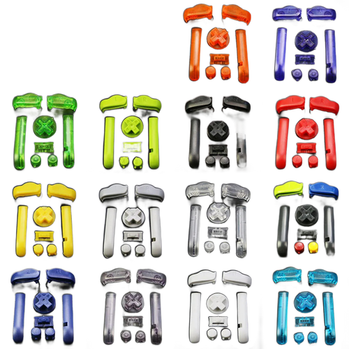 Jeu de boutons Game Boy Advance — A/B, croix, L/R, 15 coloris