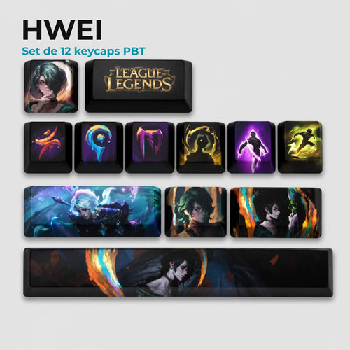 Keycaps Hwei League of Legends – un set qui passe bien à la caméra