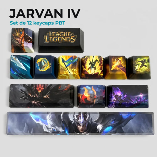 Keycaps Jarvan IV League of Legends – compléter un bureau aux couleurs de Demacia