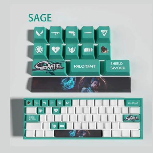 Confort zen : Keycaps Valorant Sage – 14 touches PBT