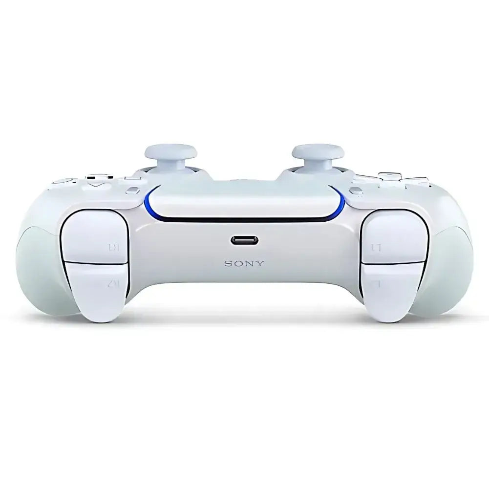 Manette PS5 DualSense™ Chroma Pearl posée sur un bureau