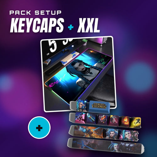 Pack setup Jinx — keycaps Jinx + tapis XXL Jinx RGB
