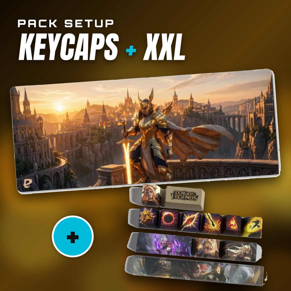 Pack Leona : keycaps + tapis de souris XXL