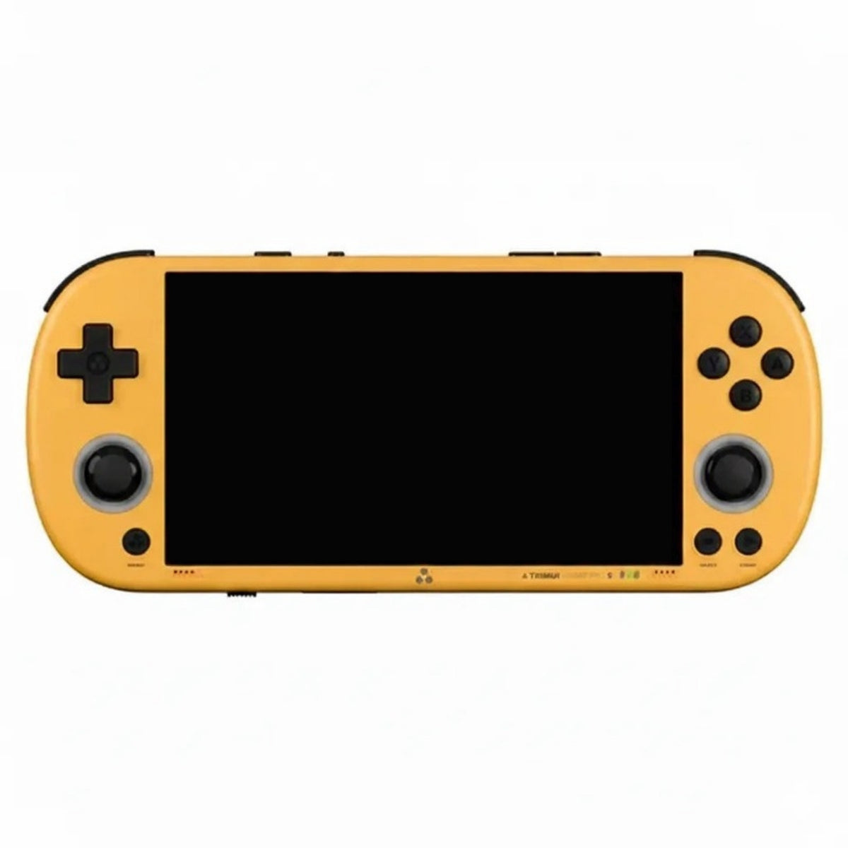 Console TrimUI Smart Pro S jaune, écran éteint