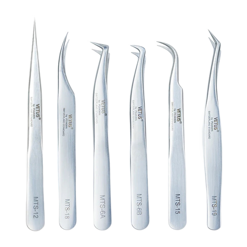 ESD precision tweezers — stainless steel, extra-fine tip