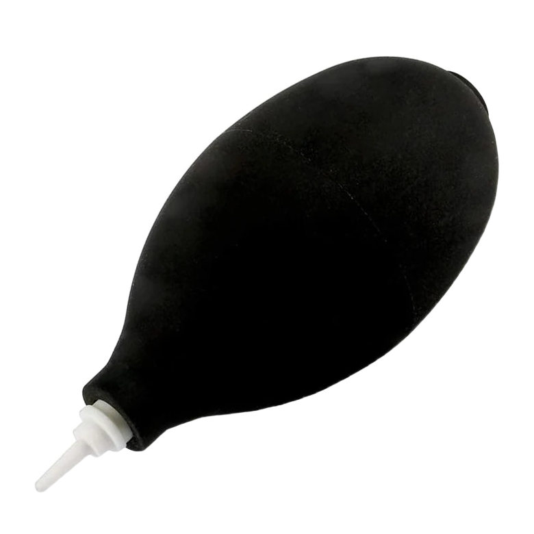 Poire souffleuse en caoutchouc souple à embout effilé, pour chasser la poussière sans contact